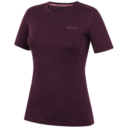 Koszulka damska MOOA MerinoSilk 160 short ciemnofioletowy dark purple melange