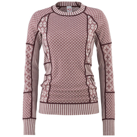 Damska koszulka Kari Traa Smekker Ls różowy/czarny Taupe