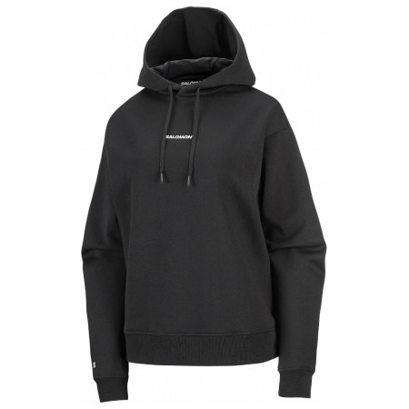 Bluza damska Salomon Logo Hoodie W czarny DEEP BLACK