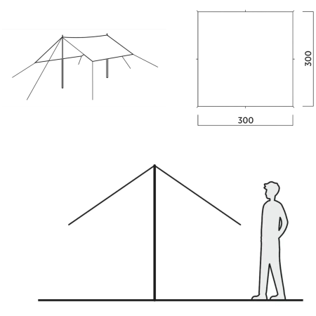 Tarp Easy Camp Norddal Tarp 3 x 3 m
