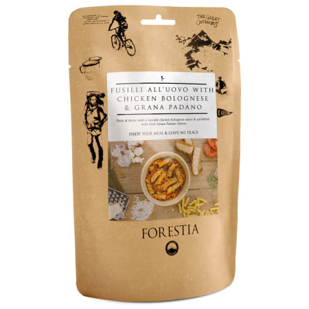 Gotowe jedzenie Forestia Fusilli all'uovo z kurczakiem a la Bolognese