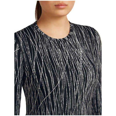 Damska koszulka Icebreaker Women Merino 260 Tech Vertex LS Crewe Delta Lines AOP