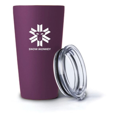 Kubek termiczny Snow Monkey Enjoyer 473 ml fioletowy Plum