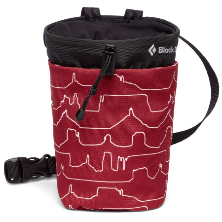 Worek na magnezję Black Diamond Gym Chalk Bag S/M (2023) czerwony DesertPrint