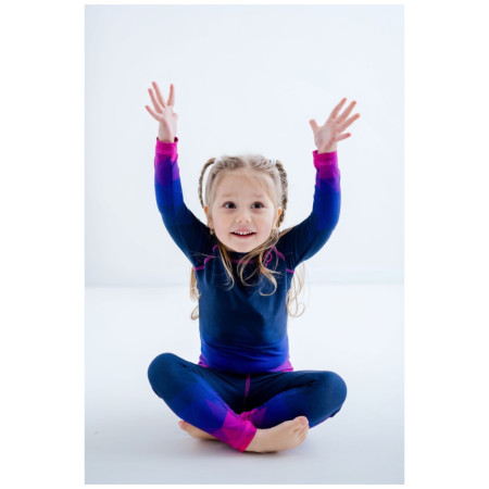 Legginsy dziecięce WAMU Mozaika purple