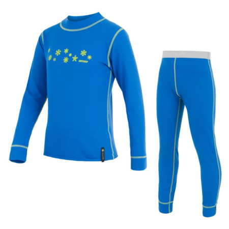 Zestaw dziecięcy Sensor Double Face triko+spodky vločk niebieski Blue