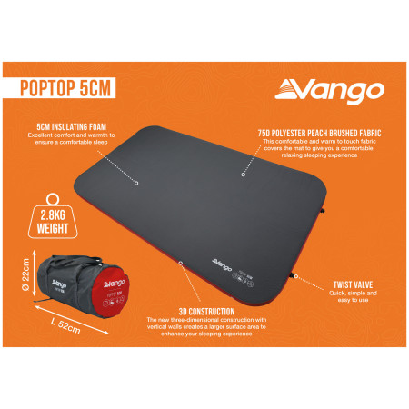 Samopompujący się materac Vango PopTop 5cm