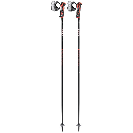 Kije narciarskie Leki Airfoil 3D (2022) czarny/czerwony BlackFluorescentRedWhite
