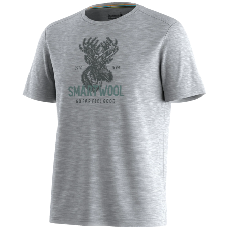 Męska koszulka Smartwool Men's Moose Mode Active Short Sleeve Gra szary