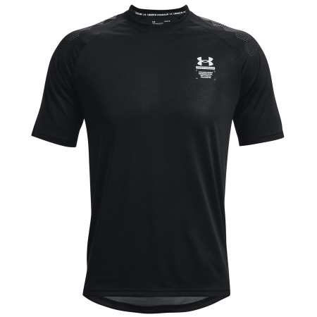 Koszulka męska Under Armour Armourprint SS czarny Black / / Halo Gray