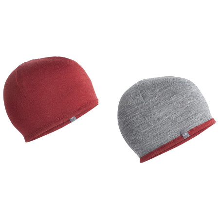 Czapka Icebreaker Pocket Hat czerwony/szary Cabernet/GritstoneHthr