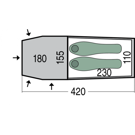 Stan pro 2 osoby Pinguin Storm 2 Duralu