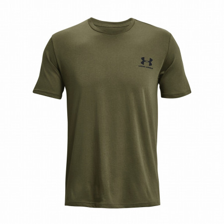 Koszulka męska Under Armour Sportstyle Left Chest SS ciemnozielony MarineODGreen/Black/Black