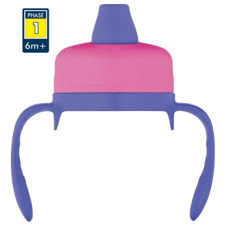 Miękki ustnik Thermos Foogo różowy/niebieski