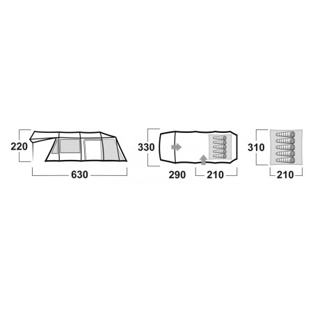 Namiot rodzinny Husky Caravan Dural 17