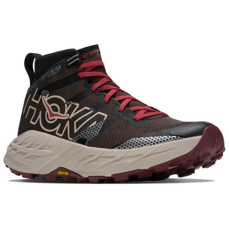 Buty męskie Hoka Speedgoat 7 Hike GTX czarny/czerwony Spiced Chocolate / River Rock Grey