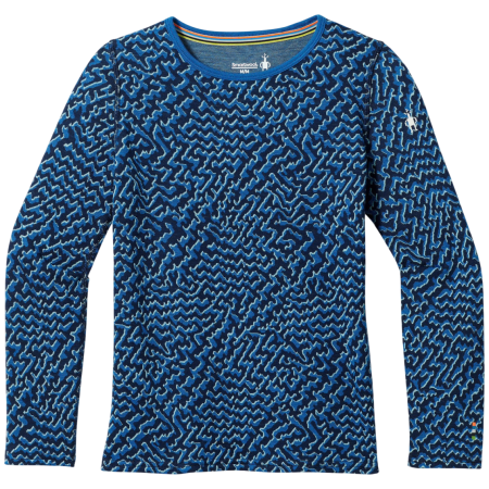 Dziecięca koszulka Smartwool Kids' Classic Thermal Merino Base Layer Crew niebieski NIVAL BLUE RETRO LINE
