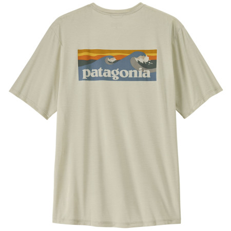 Koszulka męska Patagonia Men's Capilene Cool Daily Shirt - Boardshort Logo beżowy Dyno White