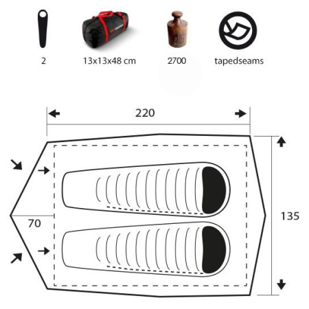 Namiot turystyczny Trimm Duo