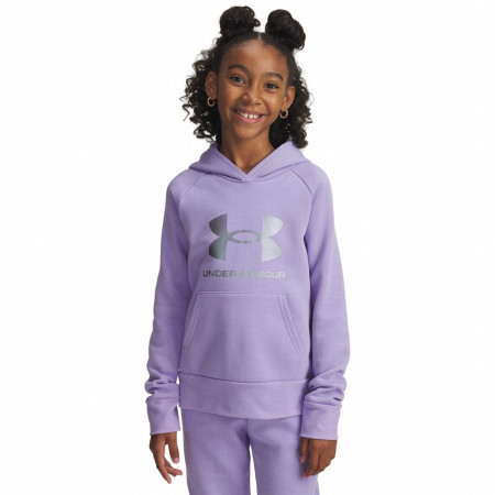 Bluza dziecięca Under Armour Rival Flc Shimmer Hdy fioletowy Purple