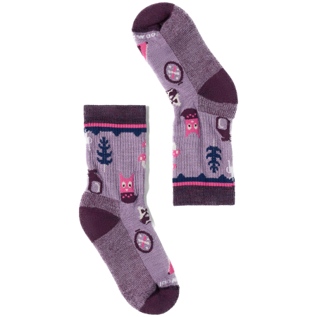 Skarpety dziecięce Smartwool Kids' Hike Light Cushion Critter Cache C fioletowy Purple Dawn