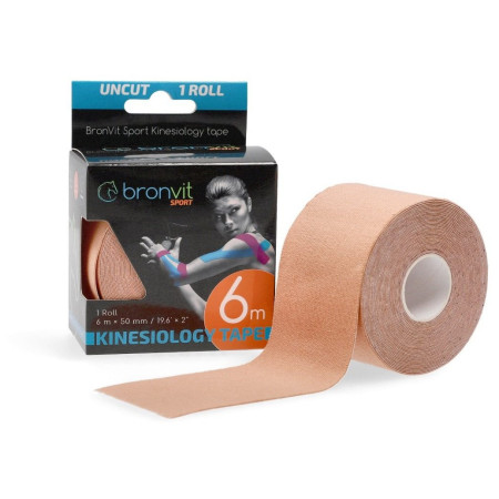 Taśma kinesiotaping BronVit Sport Kinesio Tape classic 5 cm x 6m