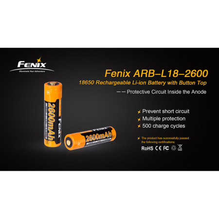 Akumulatorki Fenix 18650 2600 mAh (Li-Ion)