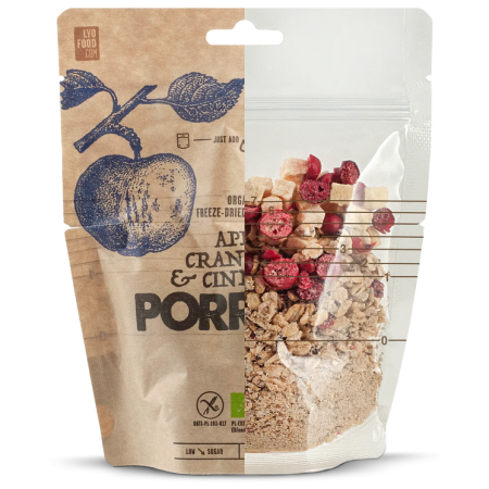 Suszona żywność Lyo food Owsianka z jabłkami, żurawiną i cynamonem