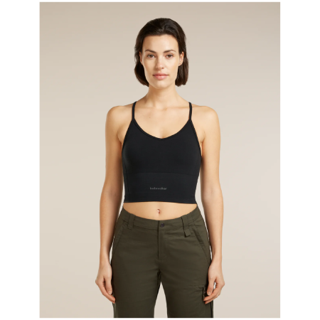 Sportowy biustonosz Icebreaker Merino Blend 260 Seamless Rib Strappy Tank