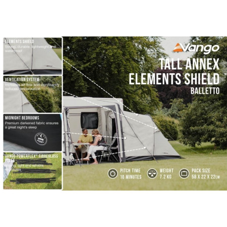 Przedsionek namiotu Vango Tall Annex Elements Shield - Balletto