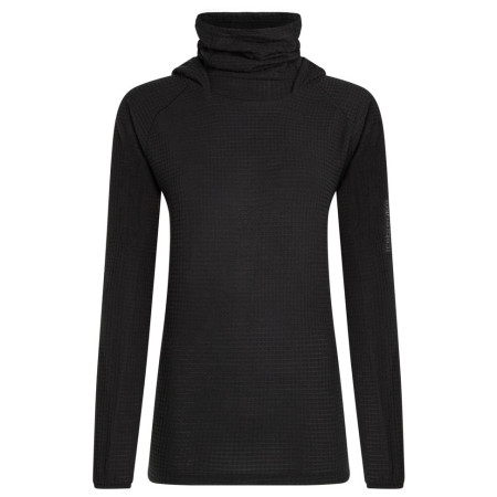 Bluza damska Icebreaker Wom Mer 400 RealFleece Grid Pulover Hood czarny Black