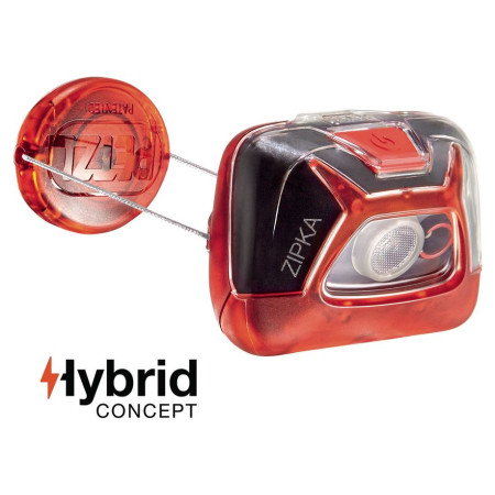 Powystawowa czołówka Petzl Zipka czerwony