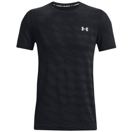 Męska koszulka Under Armour Seamless Radial SS czarny Black / / Mod Gray