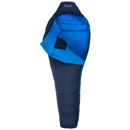 Śpiwór puchowy Warg Stark 650 L niebieski blue