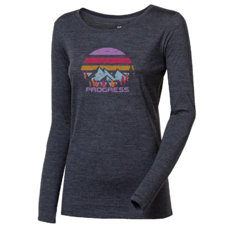Damska koszulka Progress Hela "Landscape" szary šedý melír