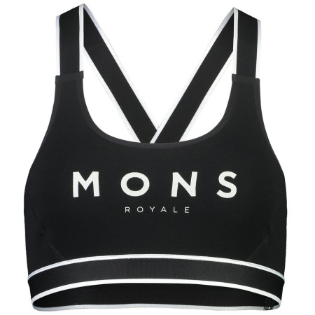 Sportowy biustonosz Mons Royale Stella X-Back Bra czarny Black