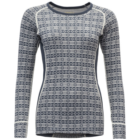 Damska koszulka Devold Alnes Woman Shirt czarny/biały Night