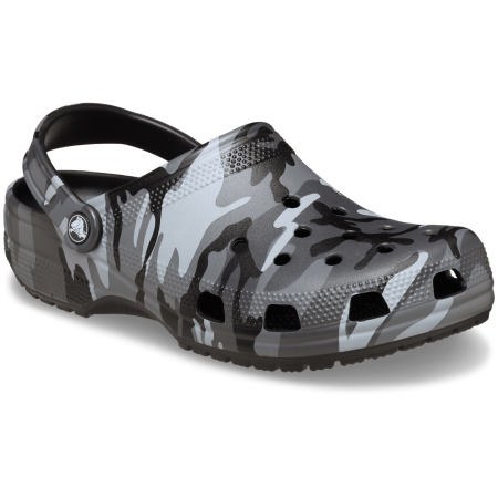 Klapki Crocs Classic Camouflage Clog czarny/szary Black/Slate Grey