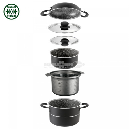 Zestaw naczyń Brunner Pirate 7+1 22 cm