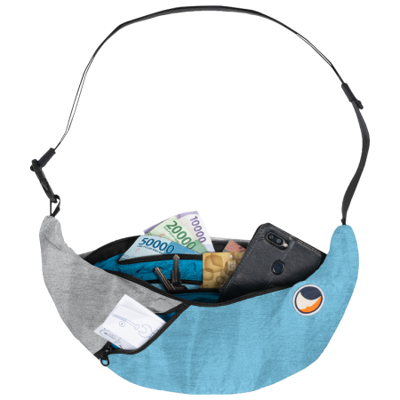 Nerka Ticket to the moon Upcycled Sling Bag niebieski/szary Sky Blue / Frosty Grey