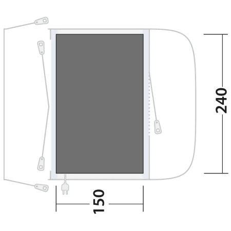 Podkład pod namiot Outwell Footprint Santa Monica Air