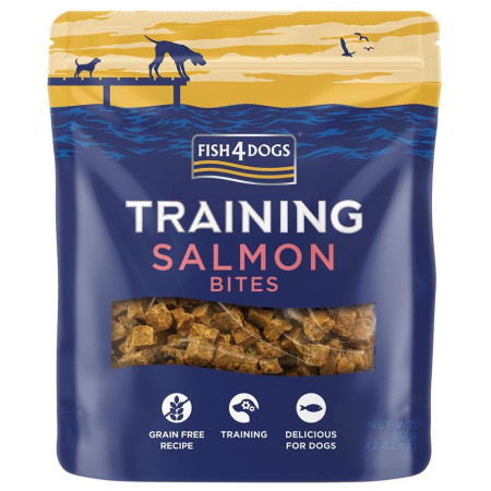 Przysmaki dla psów Fish4Dogs Training Salmon Bites 80 g