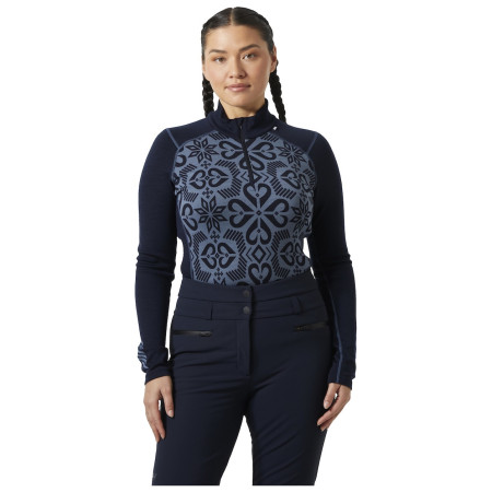 Damska koszulka Helly Hansen W Lifa Merino Midw Gra 1/2 Zip
