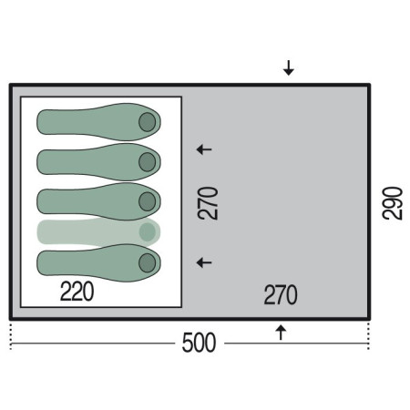 Namiot rodzinny Pinguin Omega 4