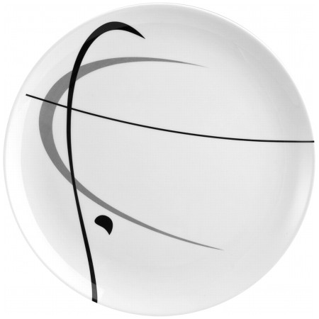 Talerz Brunner Dinner plate ø 25 cm White biały/czarny