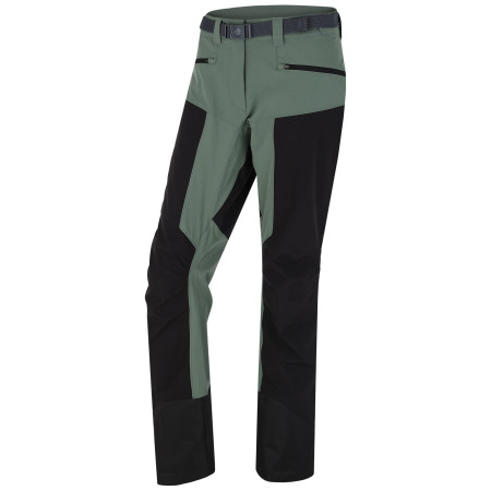Spodnie damskie Husky Krony L 2022 czarny/zielony green