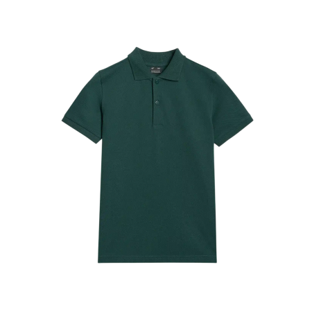 T-shirt dziecięcy 4F Polo Shirt M614 Dark Green ciemnozielony DARK GREEN