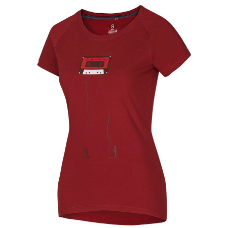 Koszulka damska Ocún Raglan T czerwony Wine Merlot Tape