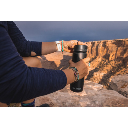 Butelka ze stali nierdzewnej Klean Kanteen Wide w/Wide Loop Cap - brushed stainless 800 ml