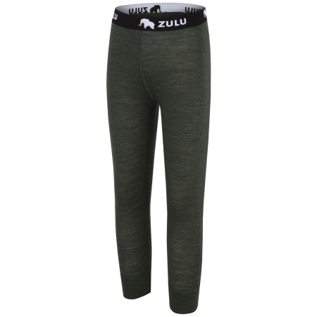 Dziecięce kalesony Zulu Merino 160 zielony dark green melange